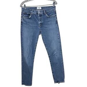 AGOLDE‎ Toni Mid Rise Slim Fit Straight Leg Stretch Distressed  Jeans Women's 28